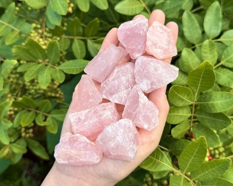 Premium Rose Quartz Rough Stones Choose Your Quantity (Grade ‘A’ Natural Crystals)
