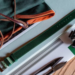 Premium Saffiano Leather Watch Strap Elevate Your Timepiece with Veg Tan Elegance