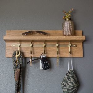 Premium Solid White Oak Key Rack Organize Your Entryway with Style