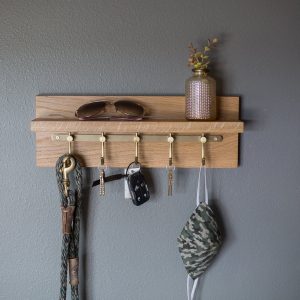 Premium Solid White Oak Key Rack Organize Your Entryway with Style