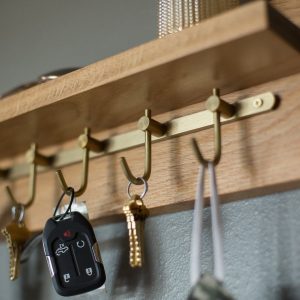 Premium Solid White Oak Key Rack Organize Your Entryway with Style