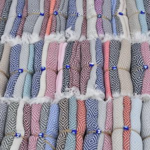 Premium Turkish Cotton Kitchen Towel Set 3-Piece Organic Napkins, Tea Towels, and Dishcloths (12×20 inches)