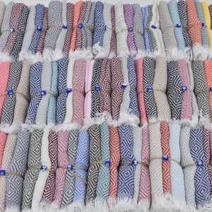 Premium Turkish Cotton Kitchen Towel Set 3-Piece Organic Napkins, Tea Towels, and Dishcloths (12×20 inches)