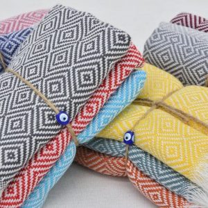 Premium Turkish Cotton Kitchen Towel Set 3-Piece Organic Napkins, Tea Towels, and Dishcloths (12×20 inches)