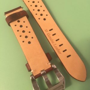 Premium Vintage-Style Perforated Leather Watch Strap for Seiko, Omega, Rolex, Tudor, and More