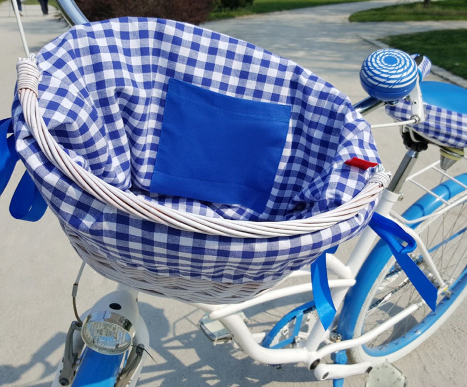 Premium Wicker Basket and Saddle Cover Set for Bicycles Enhance Your Ride with Style and Protection - Image 3