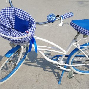 Premium Wicker Basket and Saddle Cover Set for Bicycles Enhance Your Ride with Style and Protection