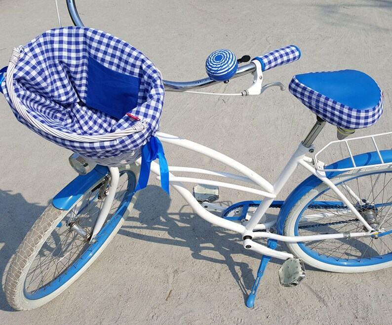 Premium Wicker Basket and Saddle Cover Set for Bicycles Enhance Your Ride with Style and Protection