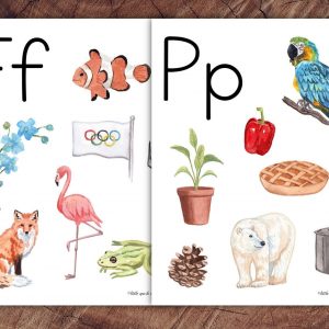 Preschool Alphabet Letter Sounds Poster Set Interactive Learning for Little Explorers
