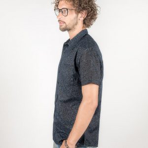 Psychedelic Men’s Button-Down Geometric Print, Short Sleeve, Interesting  Father’s Day Item