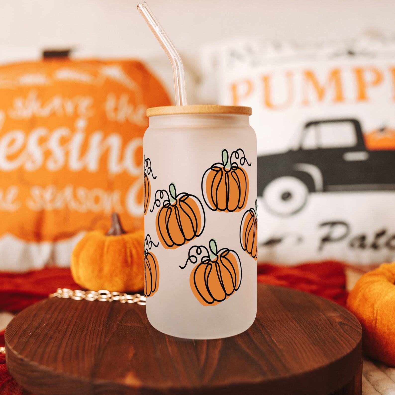 Pumpkin Spice and Everything Nice Your Fall Essential Glass Can Coffee Cup