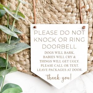 Quiet Time for Baby Essential Door Sign for Peaceful Slumbers