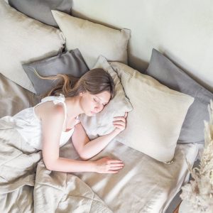 Quilted Linen Blanket with Hemp Filling Experience the Tranquility of Nature