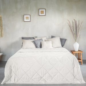 Quilted Linen Blanket with Hemp Filling Experience the Tranquility of Nature
