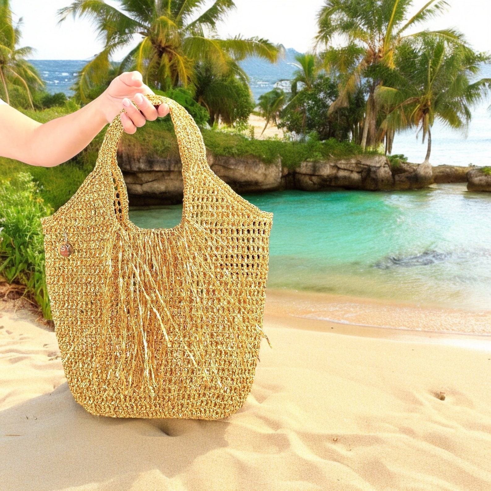 Raffia Crochet Tote The Perfect Summer Accessory for Beach, Shopping, and More