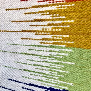 Rainbow Boho Tapestry Wall Hanging – Handwoven Wool Art for Modern Home Decor