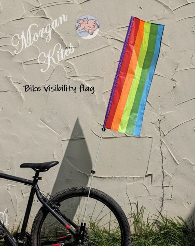 Rainbow Visibility Flag Illuminate Your Ride, Enhance Safety
