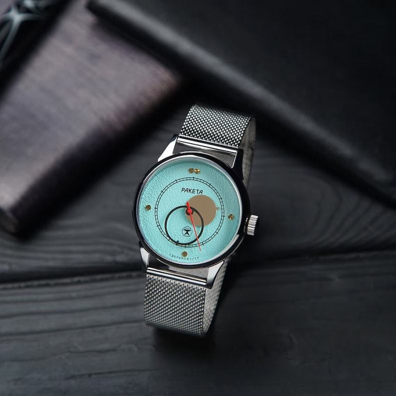 Raketa Copernicus Light Blue A Celestial Masterpiece with a Rare and Enchanting Dial