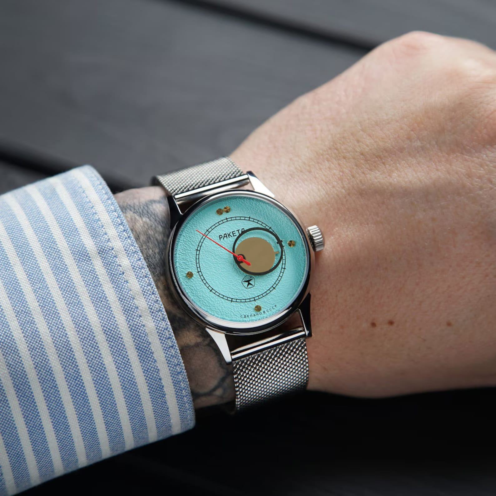 Raketa Copernicus Light Blue A Celestial Masterpiece with a Rare and Enchanting Dial