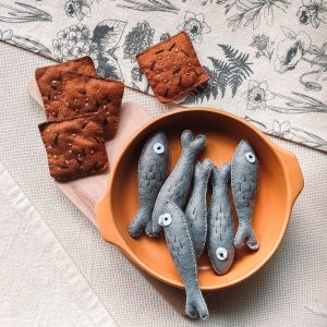 Realistic Felt Anchovy A Savory Playtime Treat for Imaginative Chefs