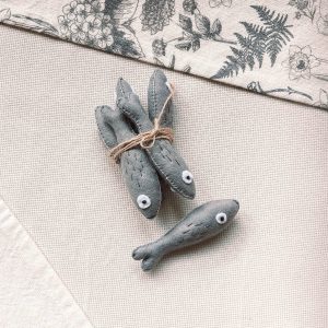 Realistic Felt Anchovy A Savory Playtime Treat for Imaginative Chefs