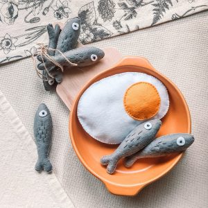 Realistic Felt Anchovy A Savory Playtime Treat for Imaginative Chefs