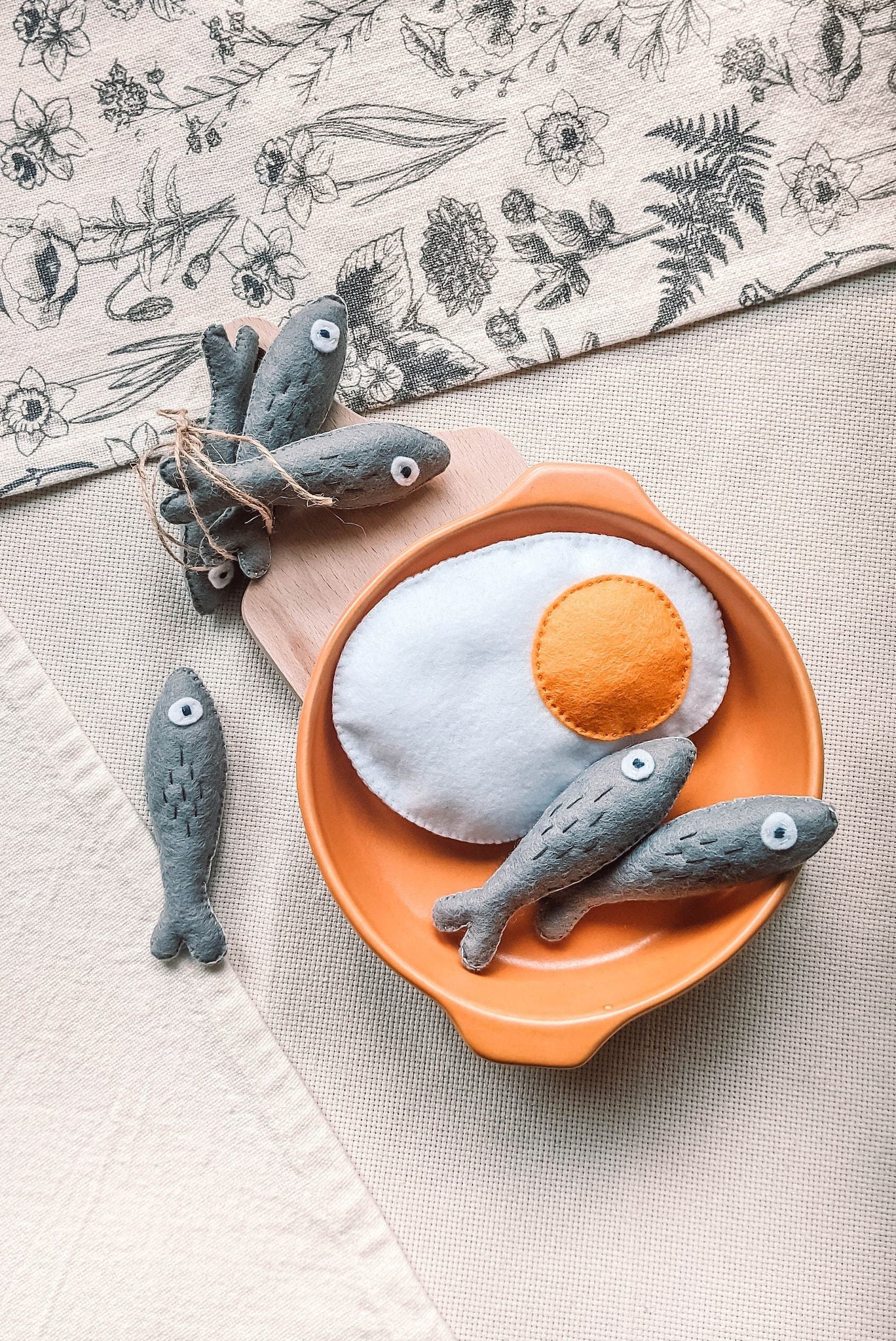 Realistic Felt Anchovy A Savory Playtime Treat for Imaginative Chefs - Image 6