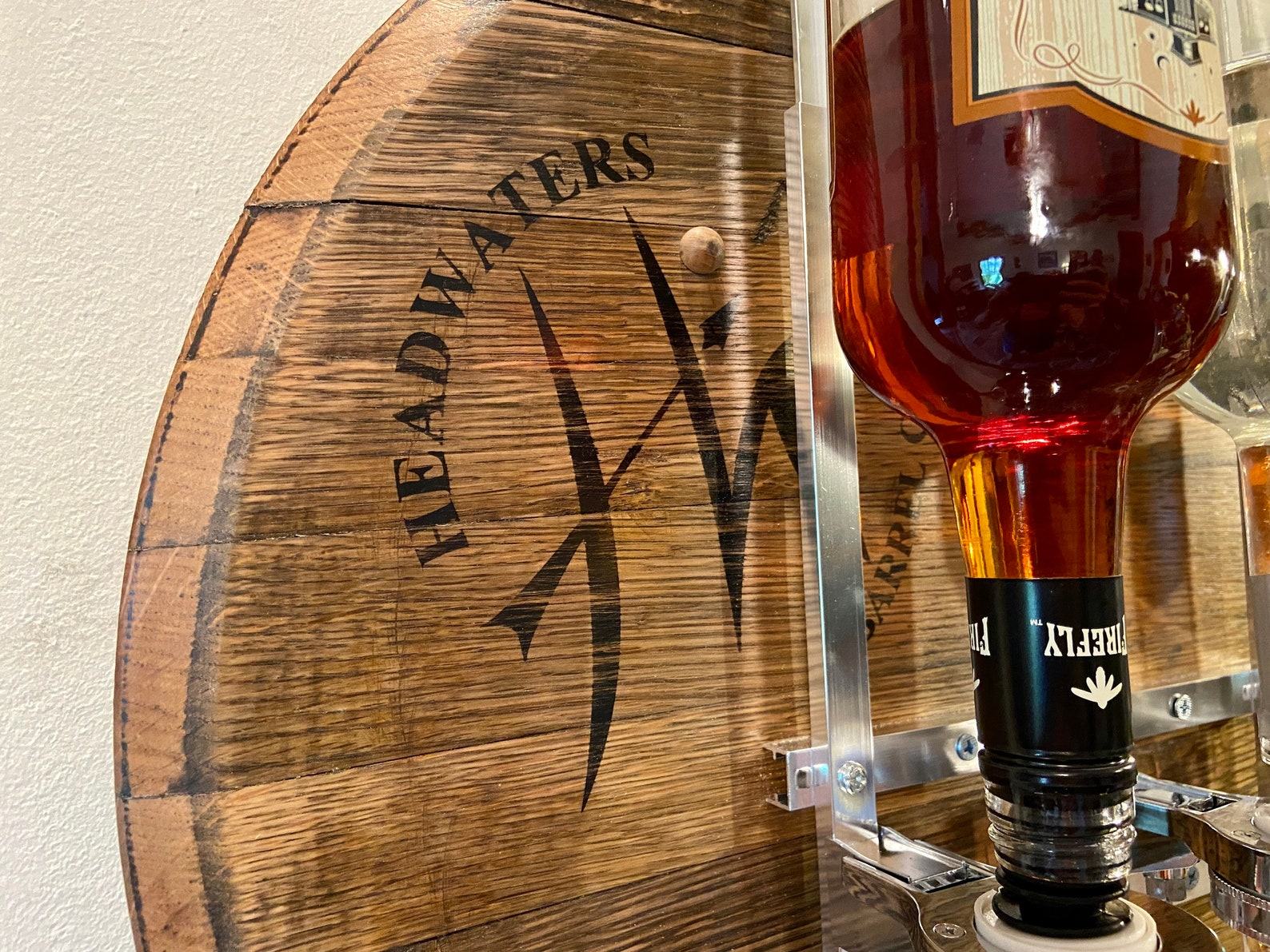 Reclaimed Whiskey Barrel Liquor Dispenser Elevate Your Home Bar with Rustic Charm - Image 2