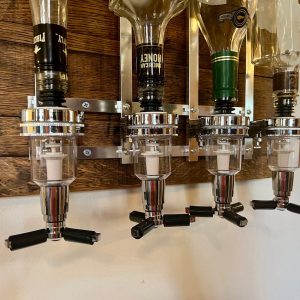 Reclaimed Whiskey Barrel Liquor Dispenser Elevate Your Home Bar with Rustic Charm
