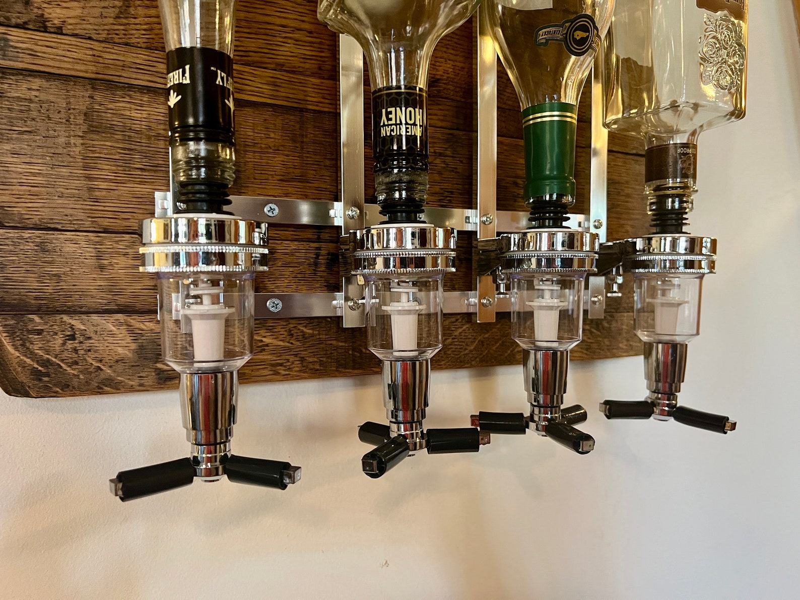 Reclaimed Whiskey Barrel Liquor Dispenser Elevate Your Home Bar with Rustic Charm - Image 5