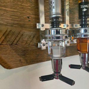 Reclaimed Whiskey Barrel Liquor Dispenser Elevate Your Home Bar with Rustic Charm