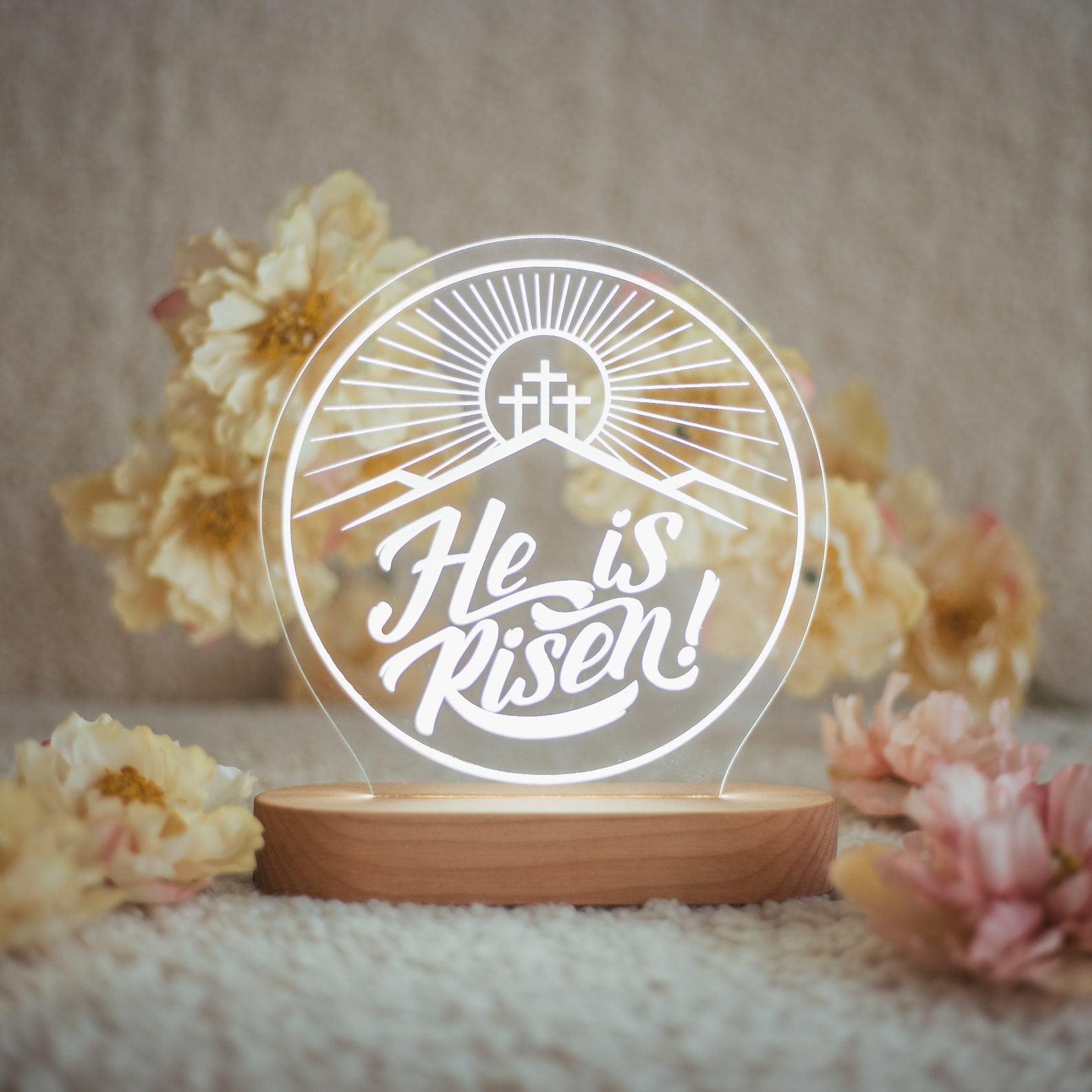 Resurrection Nativity Night Light – Easter & Christmas Holiday Decor – Family Present