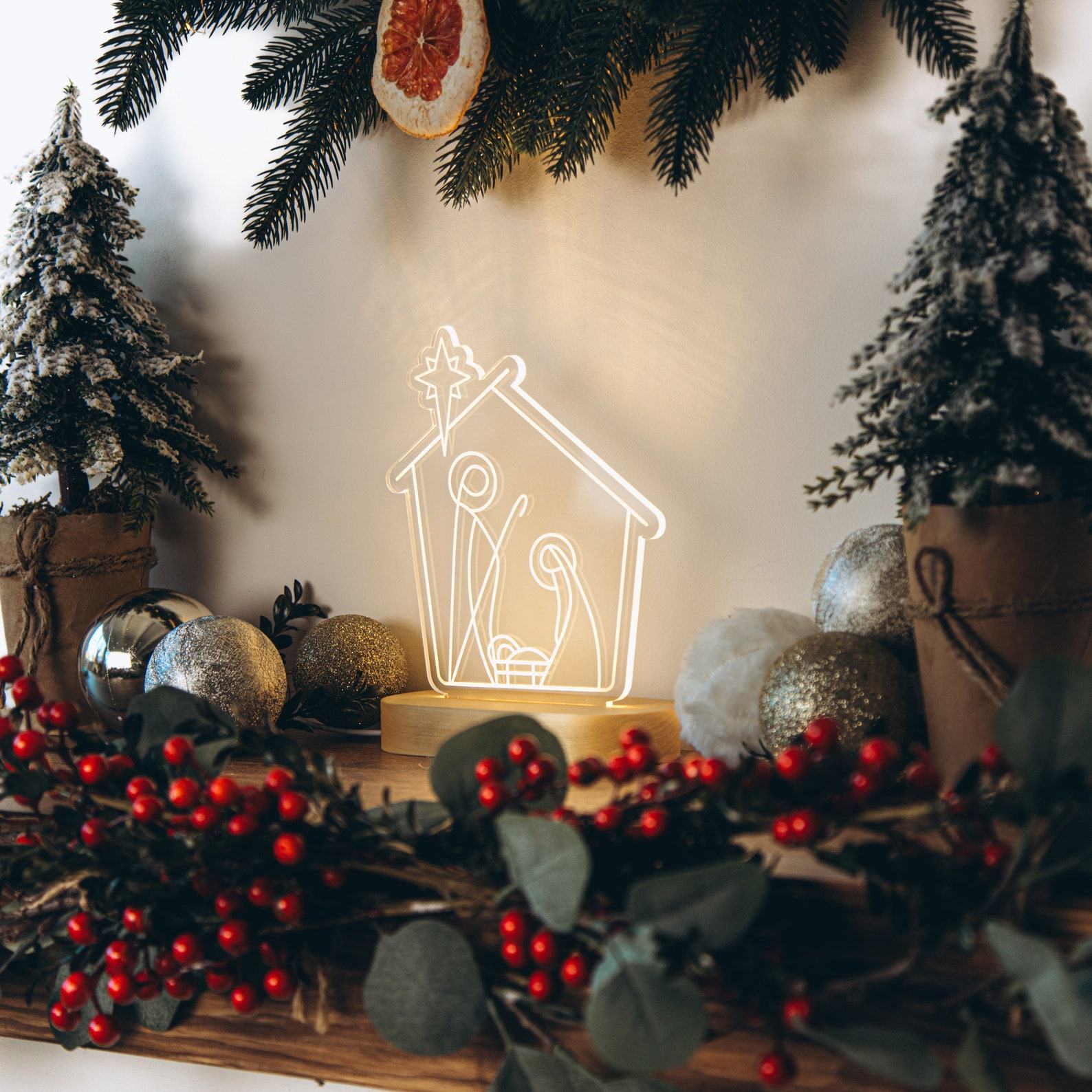 Resurrection Scene Night Light – Rustic Easter Decor & Christian Home Accent