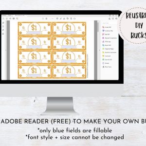 Rewarding Kids with Fun and Editable Mom Bucks Printable Chore Bucks, Allowance Play Money