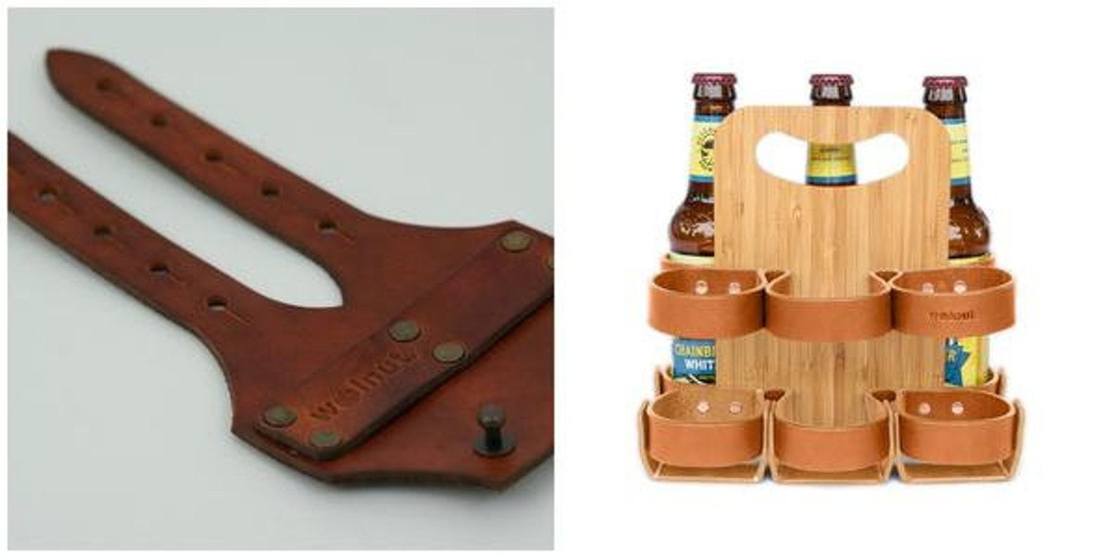 Ride with Refreshment Bike Beer Combo – Leather Wood Bicycle Beer Carrier with Exclusive Discount - Image 3