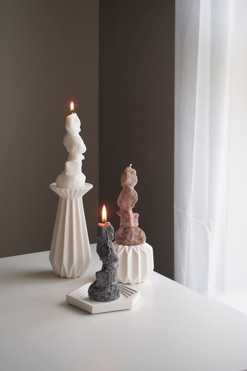 RockBlaze Handcrafted Palm Wax Pillar Candle for Meditation, Home Decor, and Iteming