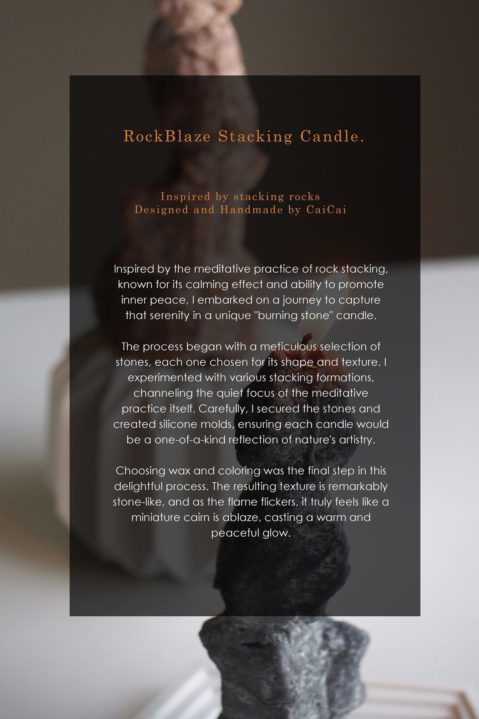 RockBlaze Handcrafted Palm Wax Pillar Candle for Meditation, Home Decor, and Iteming - Image 2