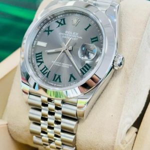 Rolex Datejust 41 “Wimbledon” Dial Jubilee Bracelet Stainless Steel Watch 126300