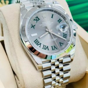 Rolex Datejust 41 “Wimbledon” Dial Jubilee Bracelet Stainless Steel Watch 126300