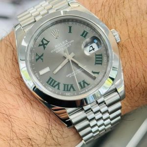 Rolex Datejust 41 “Wimbledon” Dial Jubilee Bracelet Stainless Steel Watch 126300
