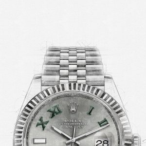 Rolex Datejust ‘Wimbledon Dial’ Ref. 126334 A Timeless Masterpiece Captured in a Digital Print