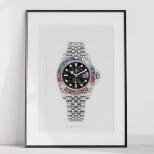Rolex GMT Master II Ref. 126710BLRO ‘Pepsi’ – Digitally Created Technical Watch Print