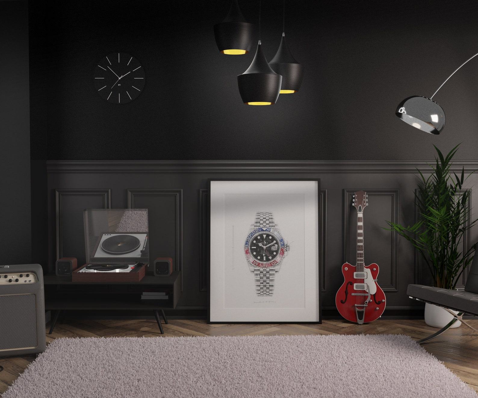 Rolex GMT Master II Ref. 126710BLRO ‘Pepsi’ – Digitally Created Technical Watch Print - Image 5