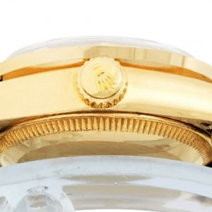 Rolex Lady Datejust President 26MM Champagne Index Dial Diamond Pyramid Watch with Quickset and Rolex Box