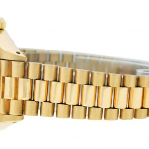 Rolex Lady Datejust President 26MM Champagne Index Dial Diamond Pyramid Watch with Quickset and Rolex Box