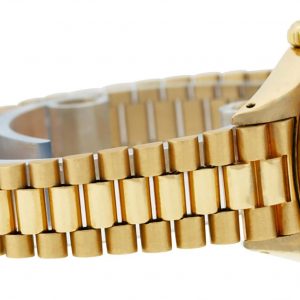 Rolex Lady Datejust President 26MM Champagne Index Dial Diamond Pyramid Watch with Quickset and Rolex Box