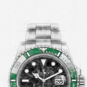 Rolex Submariner Ref. 126610LV Dive into the Depths with Our Digitally Crafted Watch Print