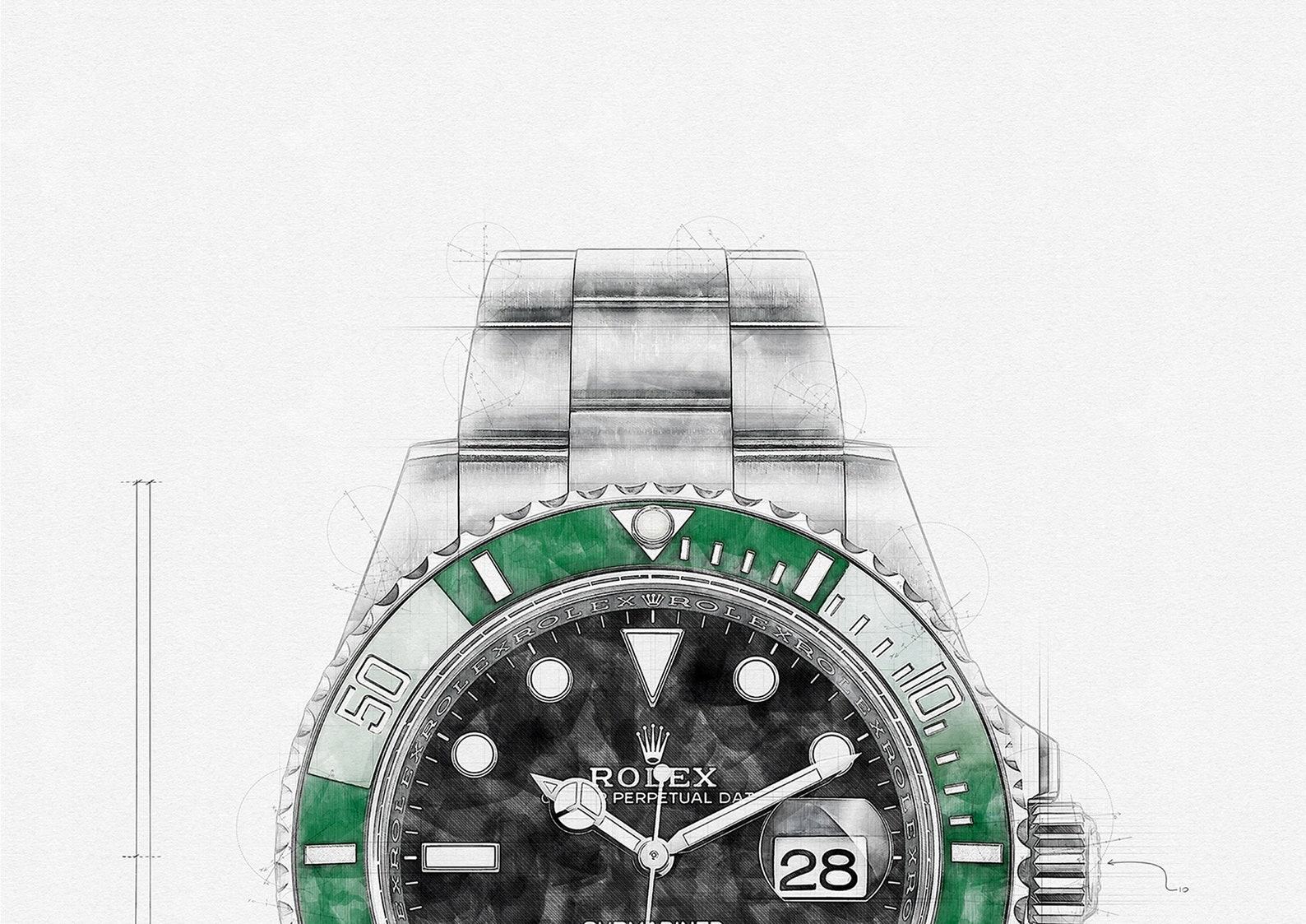 Rolex Submariner Ref. 126610LV Dive into the Depths with Our Digitally Crafted Watch Print - Image 4