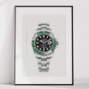 Rolex Submariner Ref. 126610LV Dive into the Depths with Our Digitally Crafted Watch Print