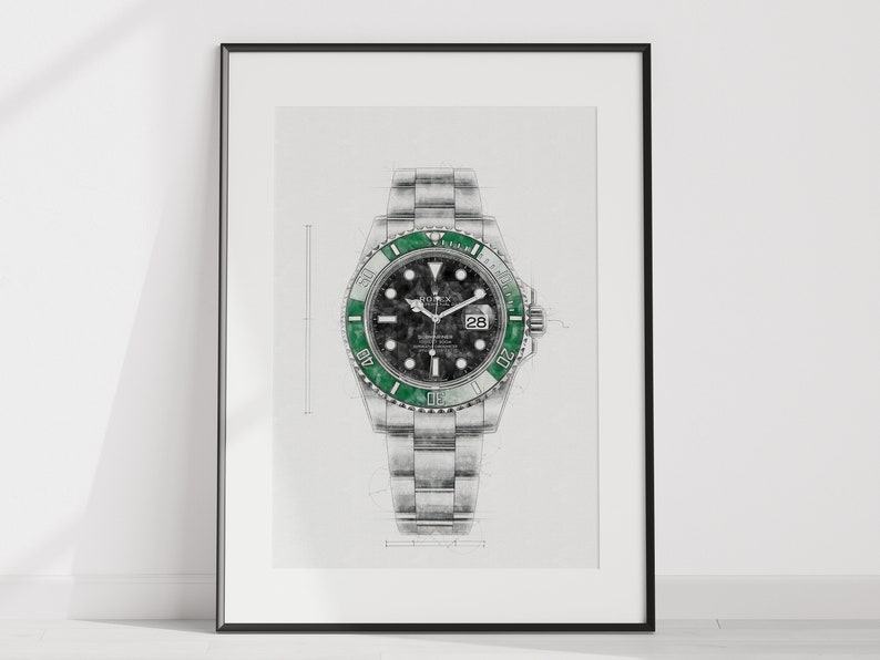 Rolex Submariner Ref. 126610LV Dive into the Depths with Our Digitally Crafted Watch Print